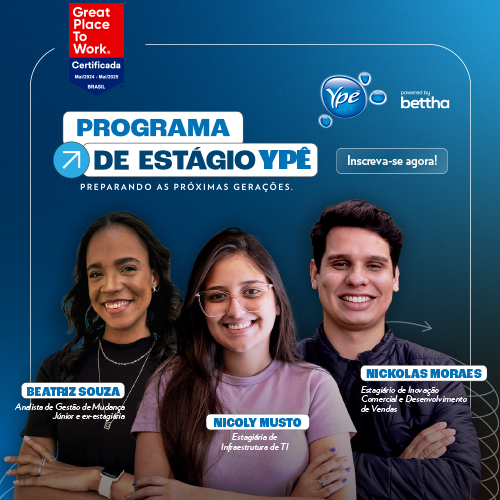 Banner Programa de Estágio Ypê 2025 + Bettha