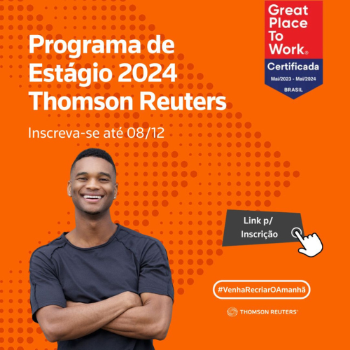 Banner Programa de Estágio Thomson Reuters + Bettha